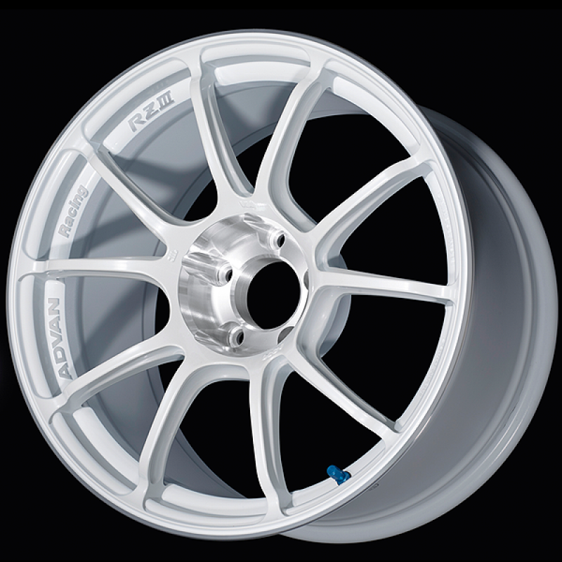 Advan RZIII 18x8.5 / +30 Offset / 5x114.3 BC / 73mm Bore / Racing White Metallic & Diamond Cut