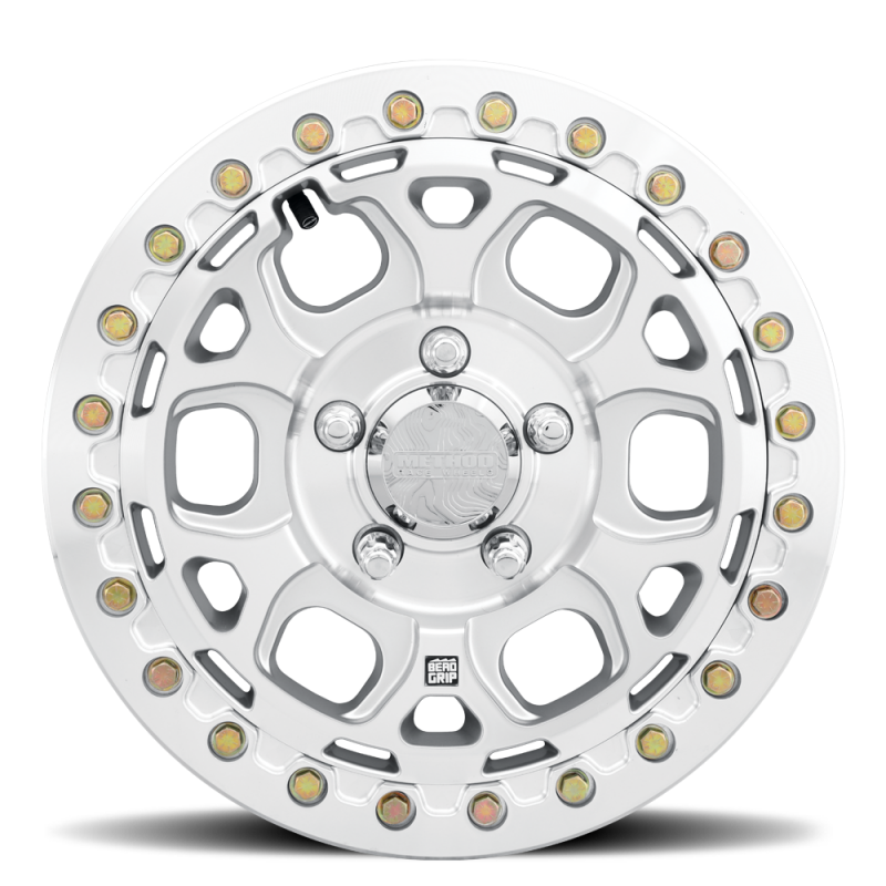 Method MR416 Beadlock 15x7 / 6x5.5 / 74mm Offset / 78.30mm Bore - Machined Clear Coat Wheel