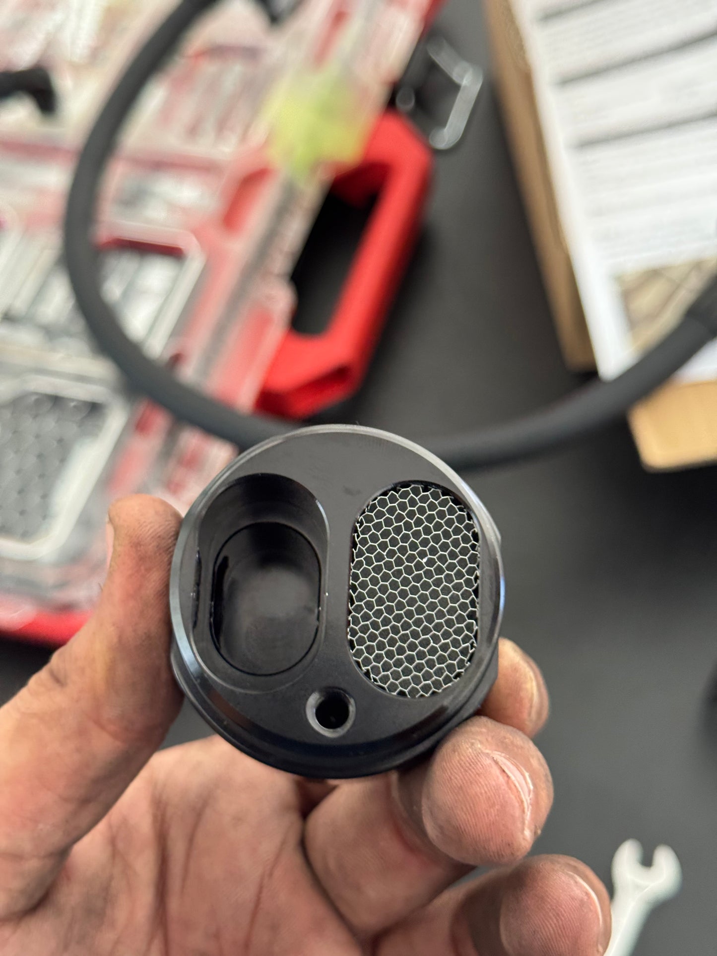 PRM Oil Catch Can for F-150 (2011-2026) 2.7/3.5/5.0 Passenger Side- Black