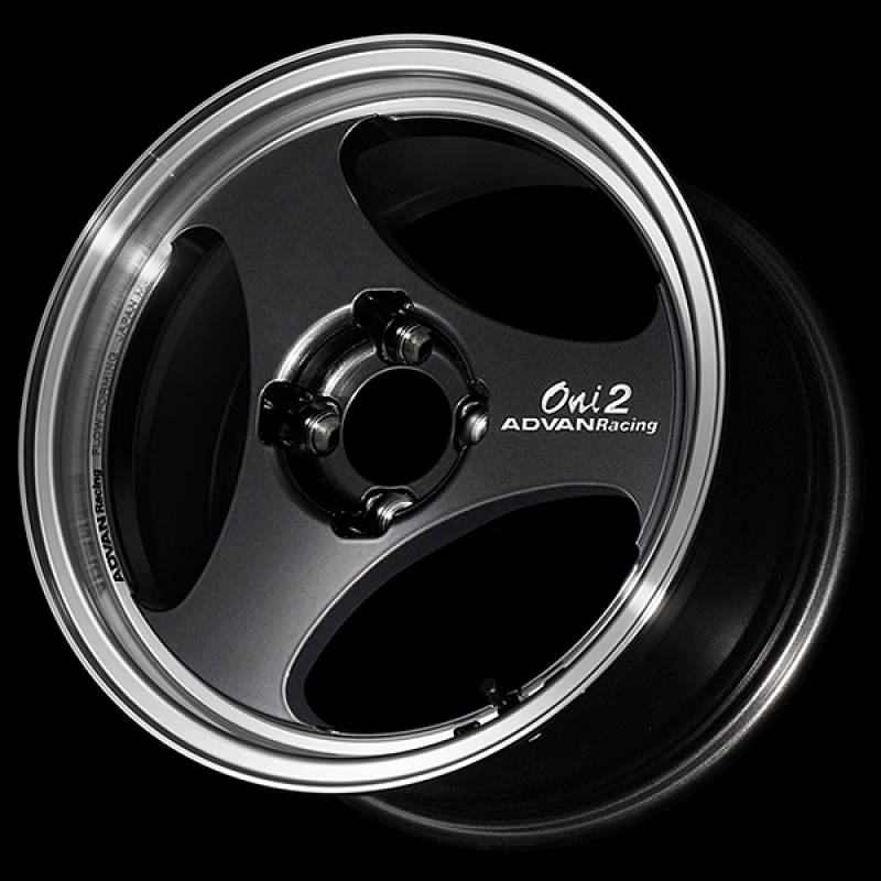 Advan ONI2 15x7.5 / +40 Offset / 4x100 / 63mm Bore / Machining and Black Gunmetallic