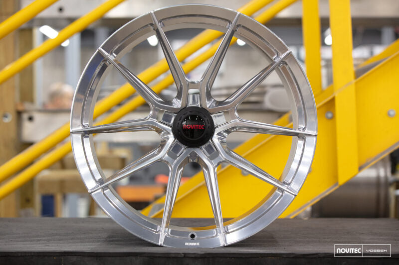 Vossen x Novitec NF10 21x9in - 5x114.3 BP - ET35 - Brushed Gloss Clear Ferrari 488 / F8 Front Wheel