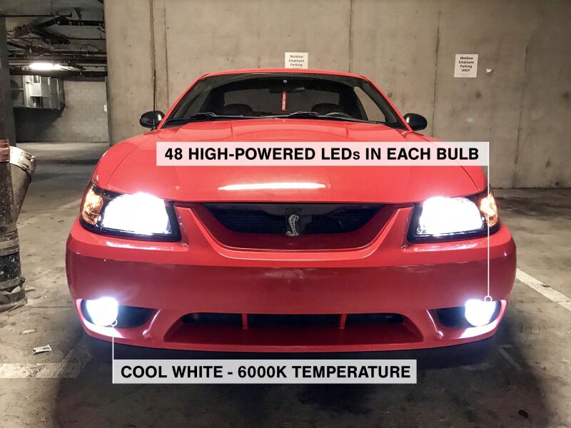 Raxiom 94-04 Ford Mustang Excl 03-04 Cobra Axial Series LED Fog Light Bulbs