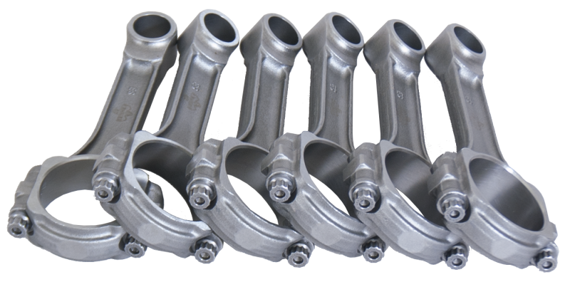 Eagle Jeep 4.0L/242 C.I. 6.123in 5140 Steel .9305in Press-Fit Pin 3/8in Bolts I-Beam Rods - Set of 6
