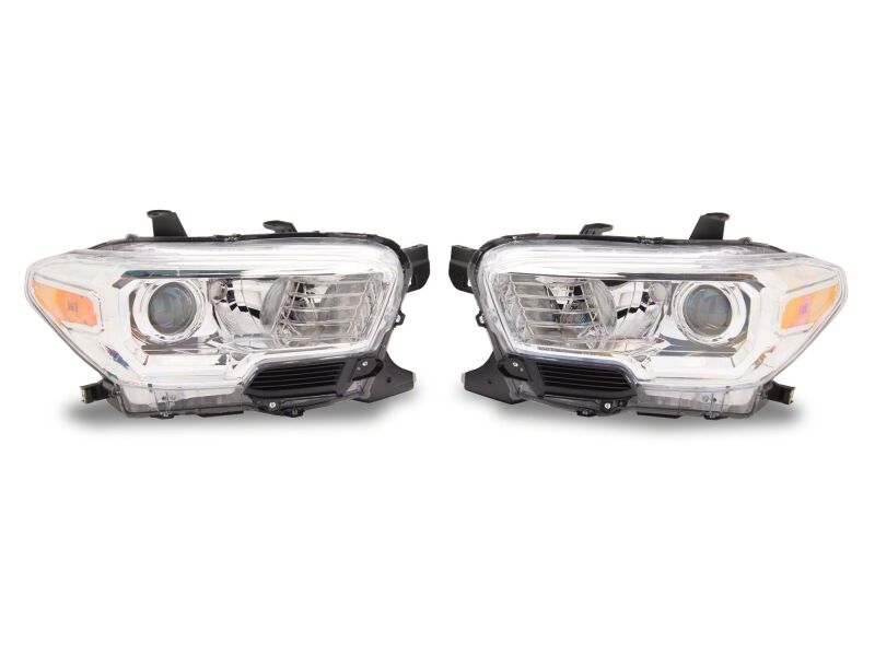 Raxiom 16-23 Toyota Tacoma Axial Series OE Replmnt Headlights- Chrome- Clear Lens
