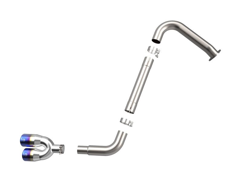 aFe Takeda Axle-Back Exhaust System Hyundai Elantra N Line 21-25 L4-1.6L- Blue Flame Tip