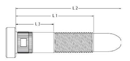 ARP 2.750 Thread Length - 3.50 UHL - 1.550 Knurl Length NASCAR Wheel Stud Kit (Pack of 5)