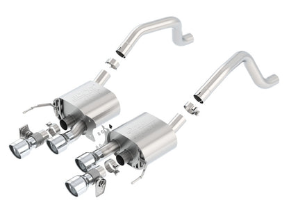 Borla 15 Chevy Corvette C7 ZO6 6.2L w/o AFM w/ NPP ATAK Quad RD RL AC Tips Center Rear Exit Exhaust