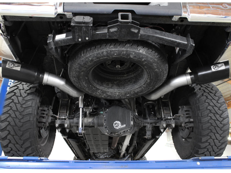 aFe Large Bore-HD DPF-Back Exhaust System Ford Diesel Trucks 11-14 V8-6.7L (td)