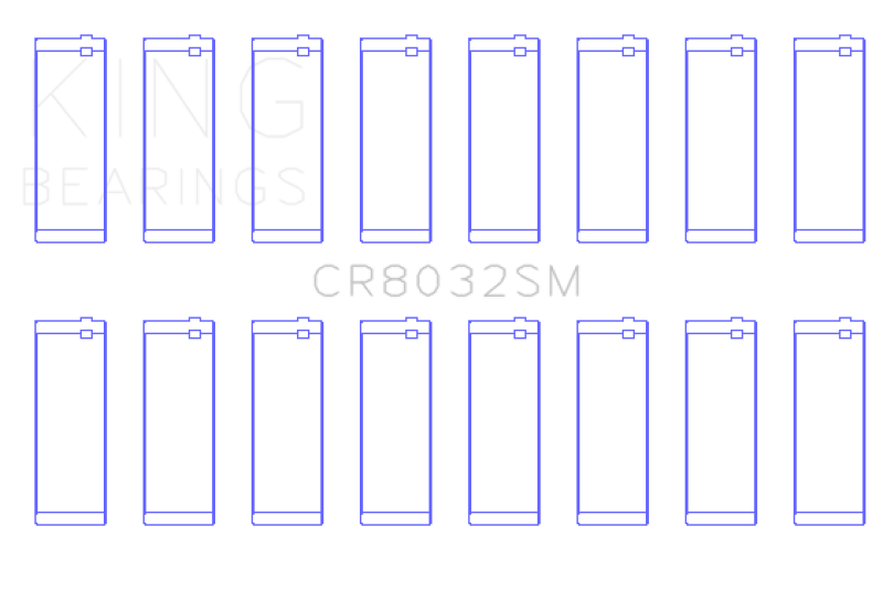 King Engine Bearings Chrysler 345/ 370 16V (Size 0.25) Connecting Rod Bearing Set