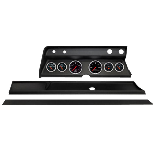 Autometer Designer Black Direct Fit Dash Kit 1966 Chevy Chevelle (2 x 3-3/8in. / 4 x 2-1/16in.)