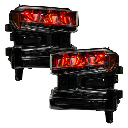 Oracle 19-21 Silverado/Sierra 1500 RGB Demon Eye Headlight Kit - w/o Controller