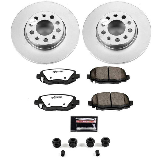 Power Stop 16-23 Fiat 500X Rear Z36 Coated Truck & Tow Brake Kit