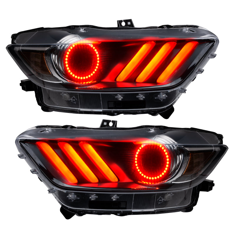 Oracle 15-17 Ford Mustang V6/GT/Shelby DRL  w/ Halo Kit - ColorSHIFT w/ BC1 Controller