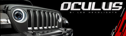 Oracle Oculus Bi-LED Projector Headlights for Jeep JL/Gladiator JT Satin Silver 5500K