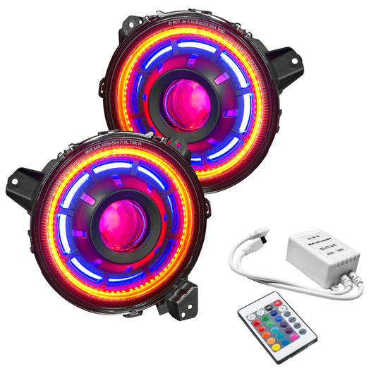 Oracle Oculus Bi-LED Projector Headlights for Jeep JL/Gladiator JT - w/ Simple Controller