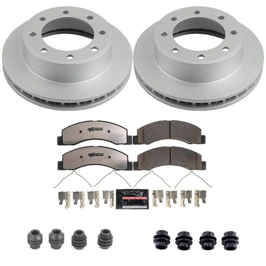 Power Stop 00-05 Ford Excursion Front Z36 Coated Truck & Tow Brake Kit