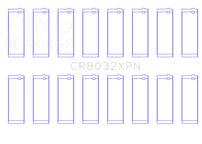 King Engine Bearings Chrysler 345/ 370 16V (Size 0.05) pMaxBlack Coated Connecting Rod Bearing Set