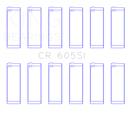 King Engine Bearings GM 2.8L/3.4L V6 (Size 0.5) Connecting Rod Bearings Set of 6