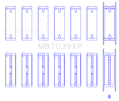 King Engine Bearings BMW M20/M50 2.0L/2.5L/2.7L Performance Main Bearing Set - Size STD
