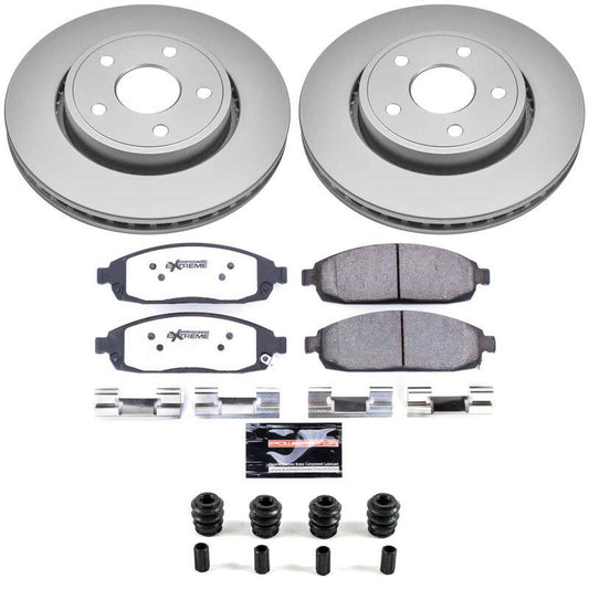 Power Stop 06-10 Jeep Commander Front Z36 Coated Truck & Tow Brake Kit