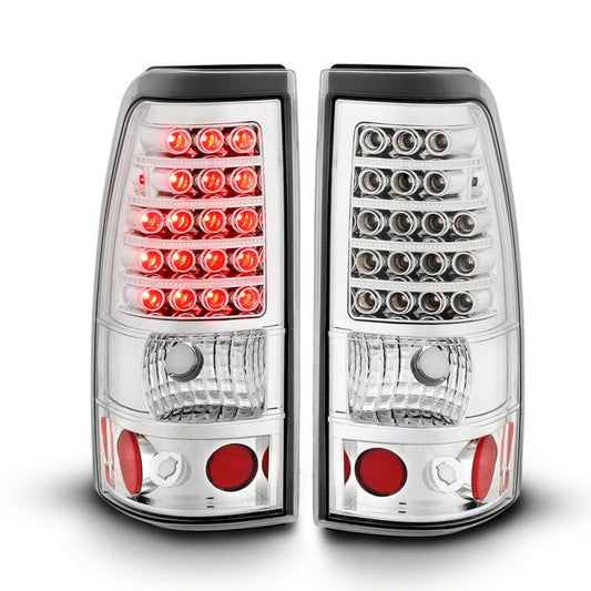 Raxiom 03-06 Chevrolet Silverado 1500 Fleetside LED Tail Lights- Chrome Housing- Clear Lens