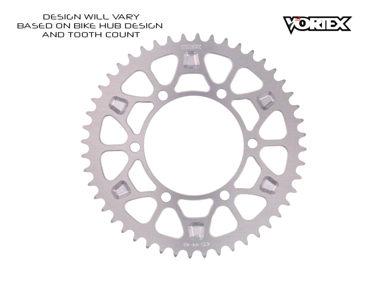 Vortex Racing V4 44 Tooth 520 Sprocket Use w/ 3766 Front - Silver