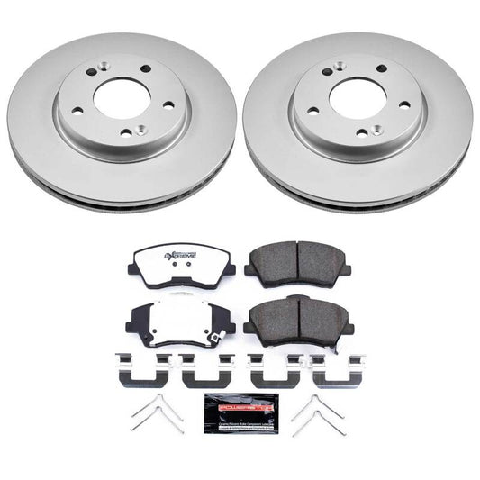 Power Stop 17-20 Hyundai Elantra Front Z36 Coated Truck & Tow Brake Kit