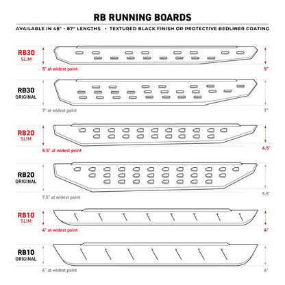 Go Rhino 19-25 RAM 1500 RB30 Slim Running Board Kit w/ Brackets