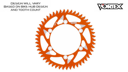 Vortex Racing 49 Tooth 520 Rear Sprocket - Orange
