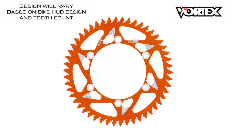 Vortex Racing 53 Tooth 520 Rear Sprocket - Orange
