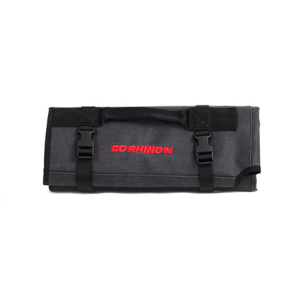 Go Rhino XVenture Gear Tool Roll Large (7x7in. Closed) 12oz Waxed Canvas - Black