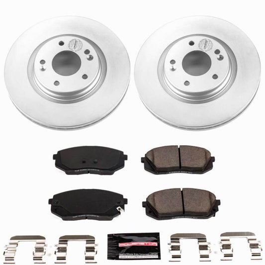 Power Stop 19-23 Hyundai Kona Electric Front Z23 Coated Brake Kit