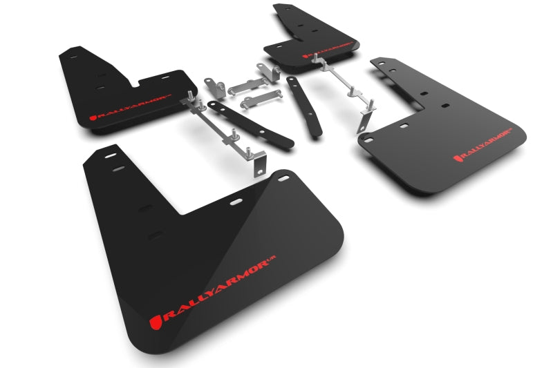 Rally Armor 23-26 Toyota GR Corolla Black UR Mud Flap w/Red Logo