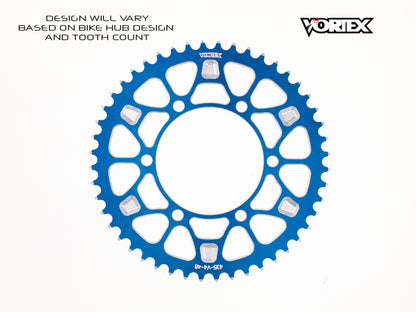 Vortex Racing V4 47 Tooth 525 Rear Sprocket - Blue