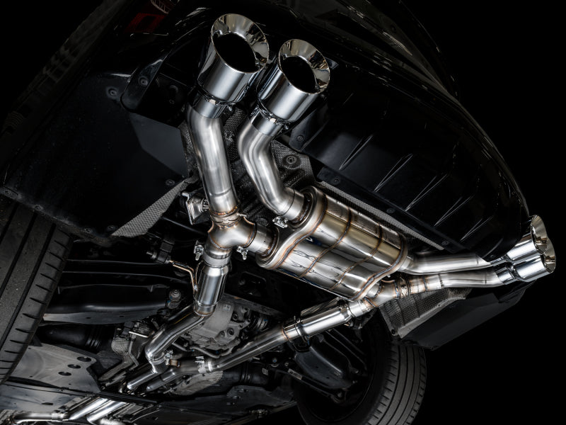 AWE Tuning 2021+ Cadillac CT4-V Blackwing SwitchPath Exhaust - Chrome Silver Tips