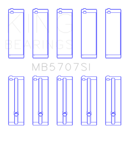 King Engine Bearings Hyundai G4KE / G4KC (Size +25) Main Bearings (Set of 5)