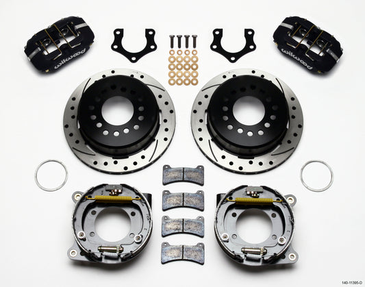 Wilwood Dynapro Low-Profile 11.00in P-Brake Kit Drilled Mopar/Dana 2.36in Off w/Snap Ring Bearing