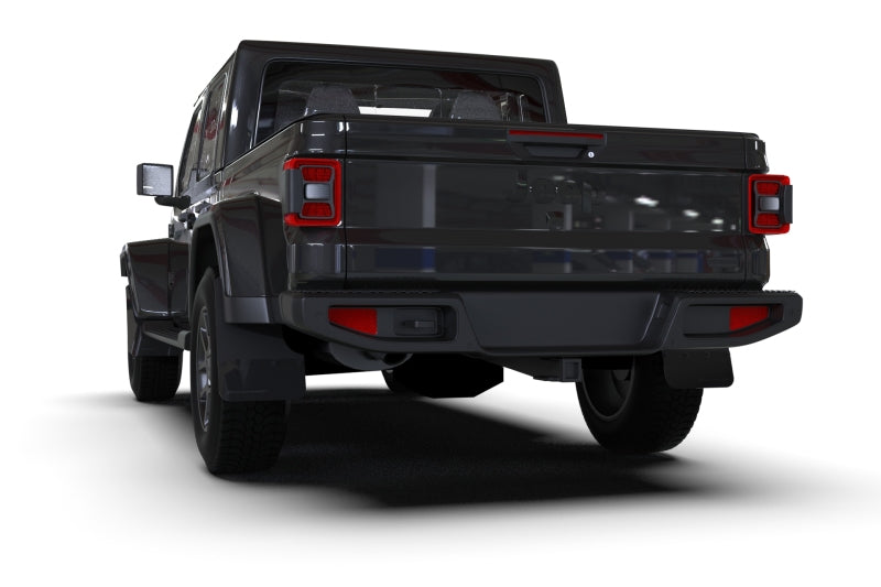 Rally Armor 19-25 Jeep JT Gladiator (Mojave/Rubicon) Black Mud Flap w/Army Green Logo
