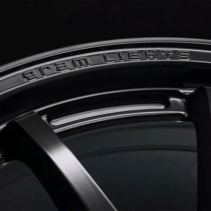 Gram Lights 57NR LIMITED II 17x7.0 +38 5-114.3 Semigloss Black Wheel w/ Black Cap/Stickers/Air Valve