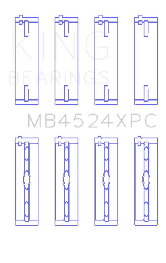King Engine Bearings Nissan VR38DETT pMaxKote Performance Main Bearing Set - Size STD