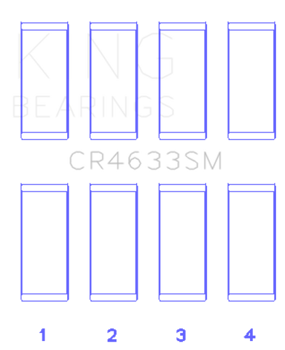 King Engine Bearings 07-12 Mini Cooper N14B16C (Size +.3mm Undersize) Connecting Rod Bearing Set