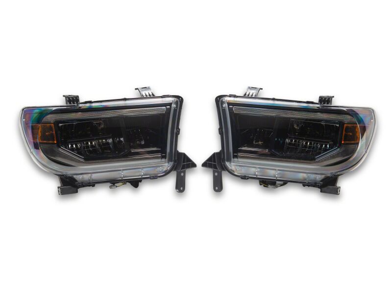 Raxiom 07-13 Toyota Tundra CXR Series LED Projector Headlights- Black Housing- Clear Lens