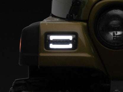 Raxiom 97-06 Jeep Wrangler TJ Axial Series LED Sequential Cornering Lights- Smoked