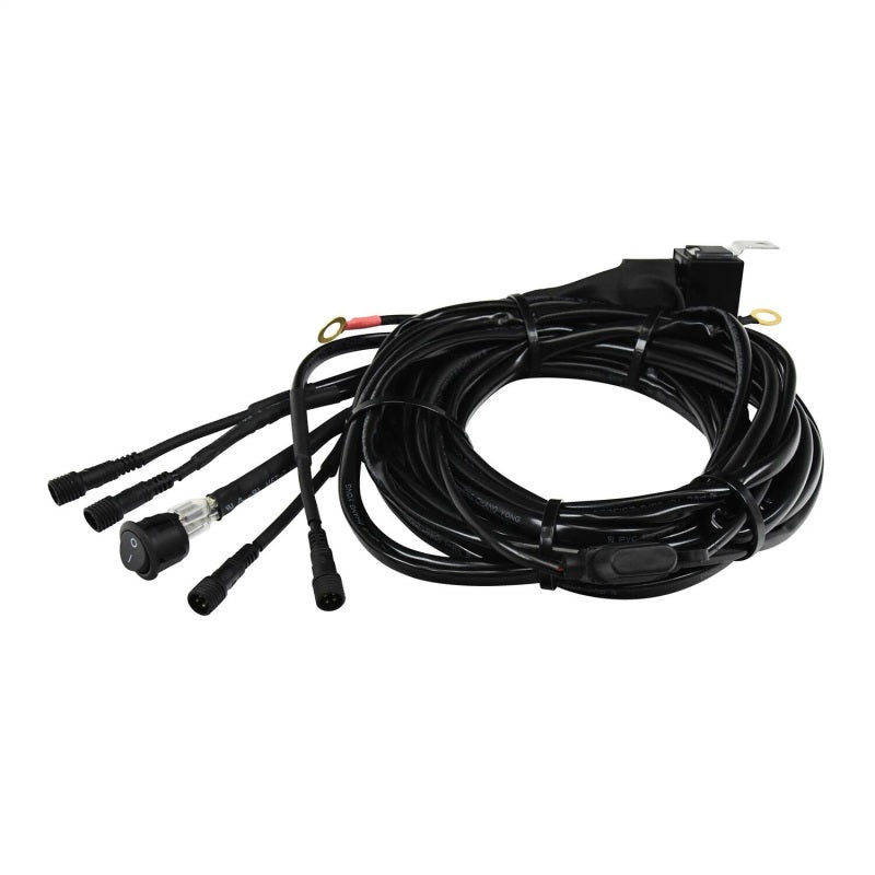 Westin Universal LED Rock Light Kit - 4 Lights - 14ft 9in Wiring Harness & Switch - Black