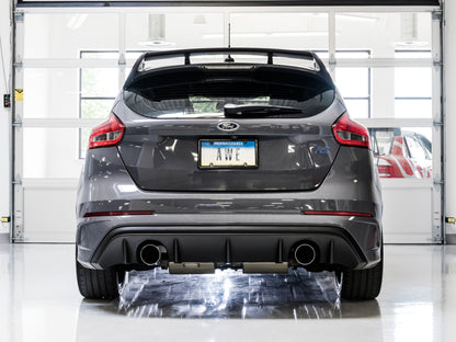 AWE Tuning Ford Focus RS Touring Edition Cat-Back Exhaust- Resonated - Chrome Silver Tips