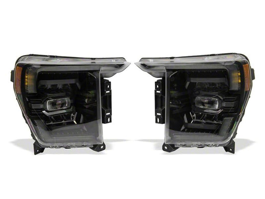 Raxiom 21-23 Ford F-150 CXR Series LED Headlights/White DRL- Black - Clear Lens