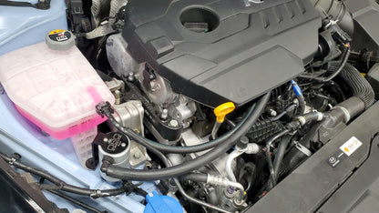 J&L 22-25 Hyundai Elantra N 2.0L Oil Separator 3.0 Passenger Side - Clear Anodized