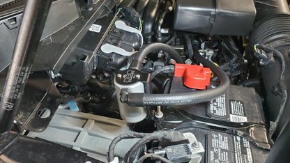 J&amp;L 23-26 Ford F-250/F-350 6.8L;7.3L Oil Separator 3.0 Passenger Side - Clear Anodized