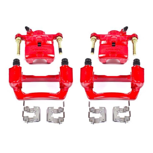 Power Stop 09-13 Subaru Forester Rear Red Calipers w/Brackets - Pair