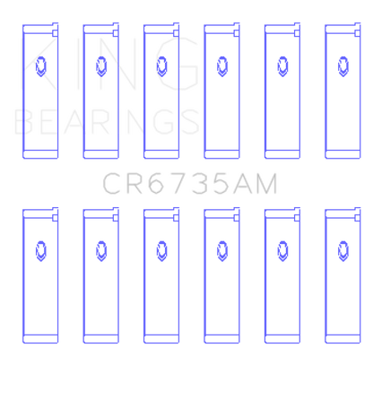 King Engine Bearings Mitsubishi 6G74 3000GT/Dodge Stealth (Size 0.75) Performance Rod Bearing Set